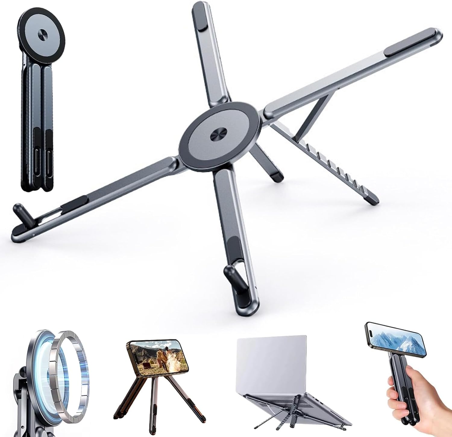 Foldable Magnetic Phone & Laptop Stand