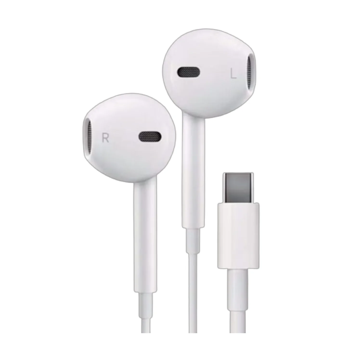 USB-C Wired Earphones, white, product view